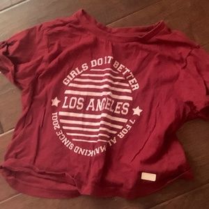 Maroon Crop Top